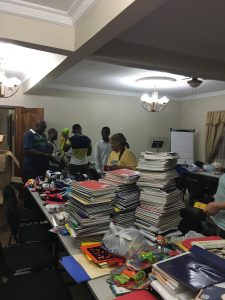 AOA Visits Schools to distribute materials